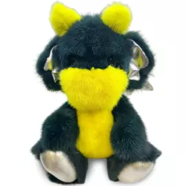 Дракон из меха норки, темно-зеленый